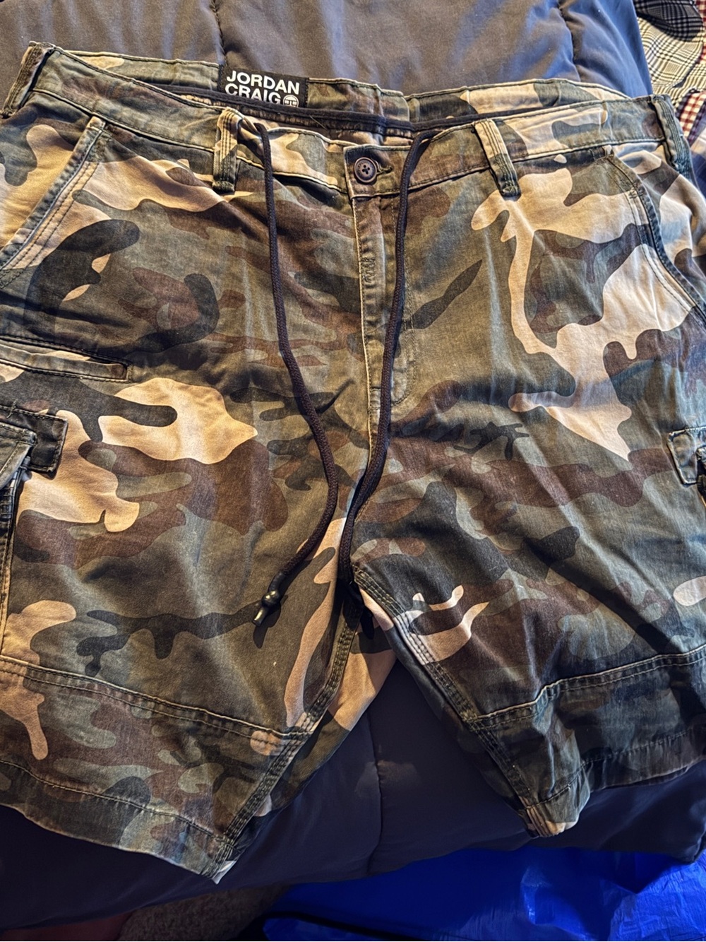 Jordan Craig Men's Camouflage Cargo Shorts - Green & Brown Camo